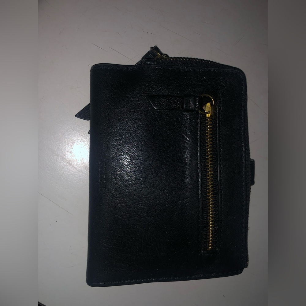 Navy Genuine Leather Fossil wallet